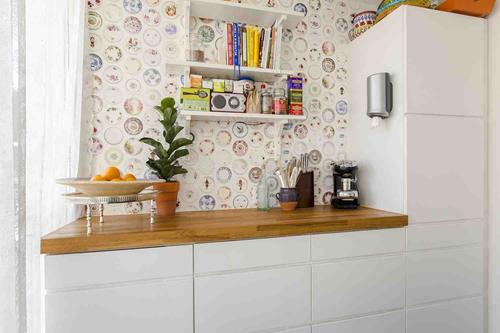 Keuken met studio ditte behang Interieur Inspiratie